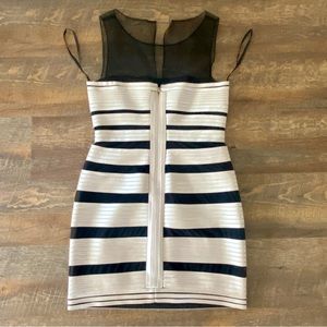 BCBG Max Azria size 8 mini dress in gold and black